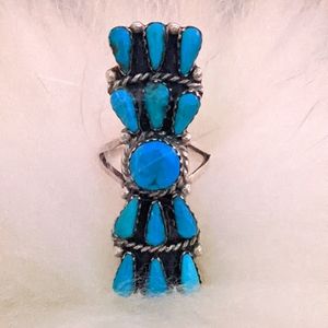 💙Navajo Turquoise Sterling Sz.9 💙